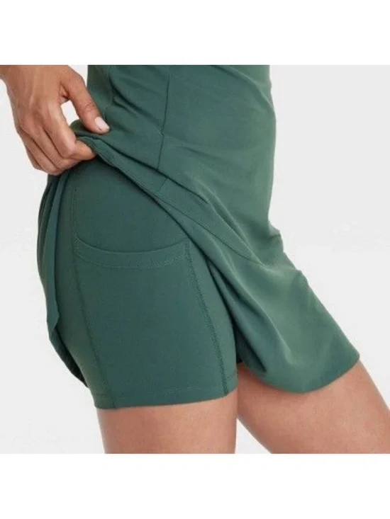 All In Motion - Women's Everyday Soft Double V Active Dress - Green - Picture 3 of 9